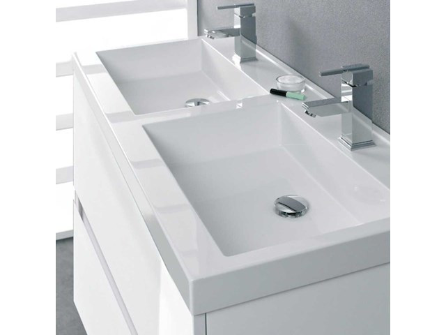 Pelipal - cubic 120 cm - badmeubelset greeploos grafiet structuur - afbeelding 3 van  4