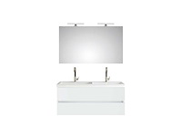Pelipal - cubic 120 cm - badmeubelset greeploos wit - afbeelding 1 van  4
