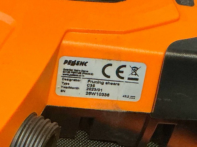 Pellenc c35.250p accu snoeischaar - afbeelding 2 van  3