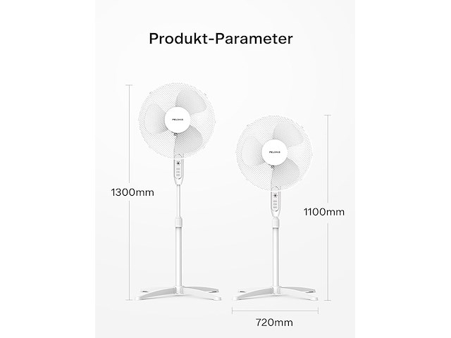 Pelonis vloerventilator met afstandsbediening - afbeelding 2 van  6
