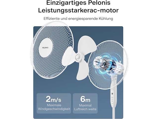 Pelonis vloerventilator met afstandsbediening - afbeelding 3 van  6