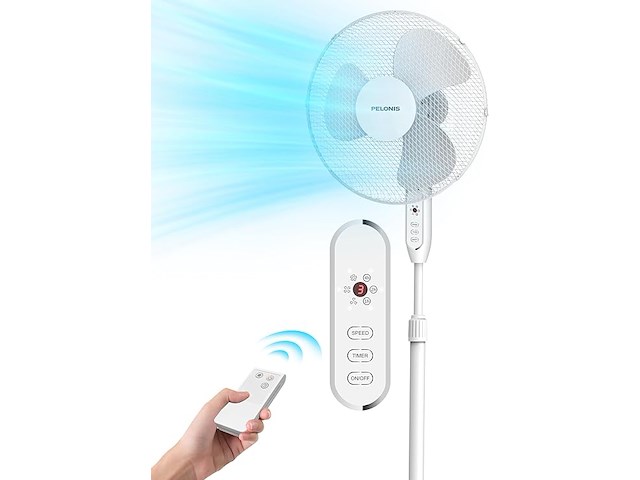 Pelonis vloerventilator met afstandsbediening - afbeelding 1 van  5