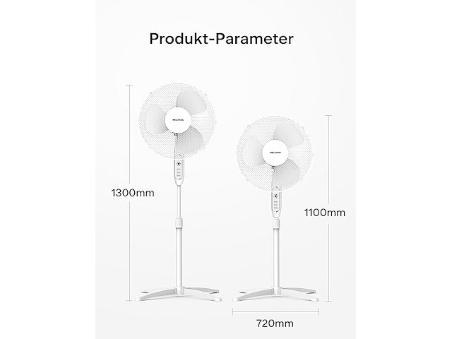 Pelonis vloerventilator met afstandsbediening - afbeelding 2 van  5