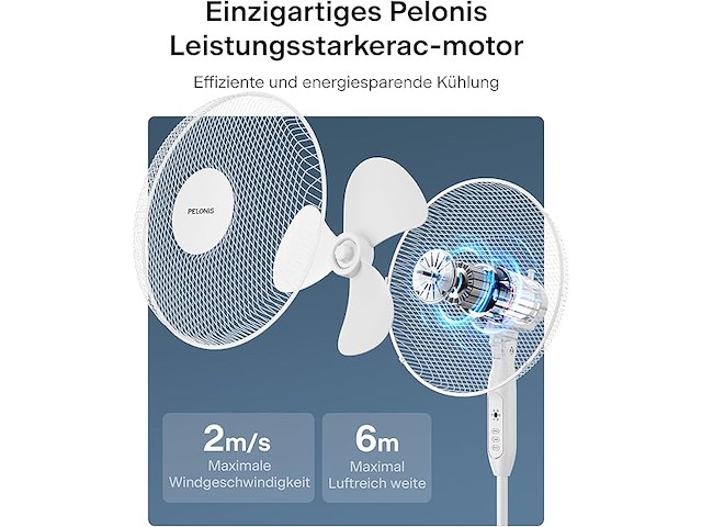 Pelonis vloerventilator met afstandsbediening - afbeelding 3 van  5