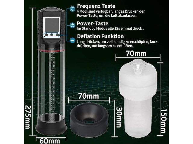 Penispomp , electrische masturbator - afbeelding 3 van  3