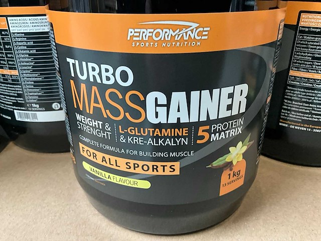 Performance sports nutrition turbo mass gainer voedingssupplement (304x) - afbeelding 9 van  14