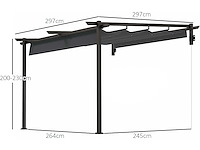 Pergola terrasdak ca. 3x3m terrasdak - afbeelding 3 van  9
