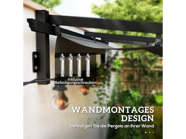 Pergola terrasdak ca. 3x3m terrasdak - afbeelding 4 van  9