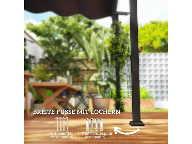 Pergola terrasdak ca. 3x3m terrasdak - afbeelding 6 van  9