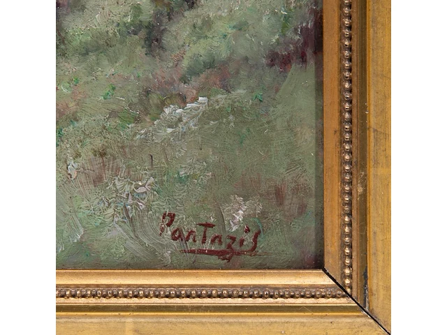Périclès pantazis (1849-1884), view of the dunes, oil on panel 23 x 32.5 cm. (9.06 x 12.80 in.), frame: 31 x 40 cm. (12.19 x 15 3/4 in.) - afbeelding 4 van  4