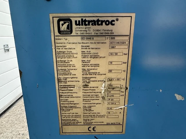 Persluchtdroger ultratroc sd0045a / 303 - afbeelding 5 van  8