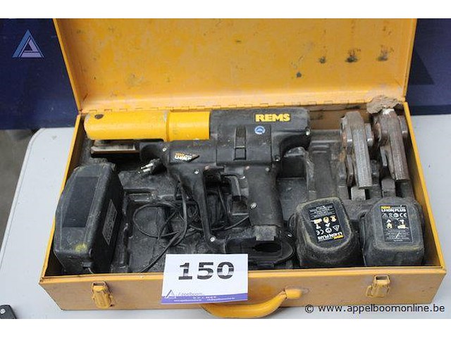 Persmachine - rems - akku press li-ion 22v 2 batterijen toebehoren - koffer, persbekken - afbeelding 1 van  3