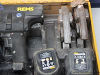 Persmachine - rems - akku press li-ion 22v 2 batterijen toebehoren - koffer, persbekken - afbeelding 2 van  3