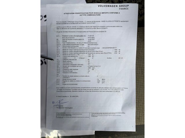 Personenwagen audi a3 (2007 / wau zzz 8p5 8a 046 171) - afbeelding 9 van  20