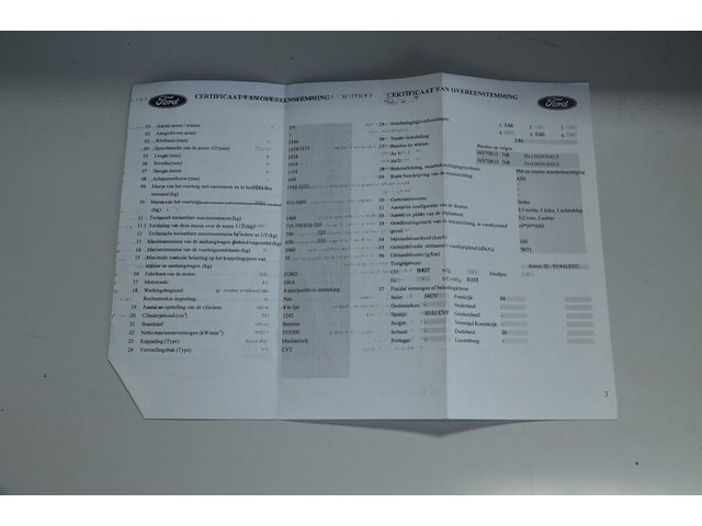 Personenwagen ford fiesta, chassisnummer: wf0bxxgajbva29125, bouwjaar: 29/10/1997 met inschrijvingsbewijs, gelijkvormigheidsattest, schouwingsbewijs (verlopen), 1 sleutel - afbeelding 15 van  30