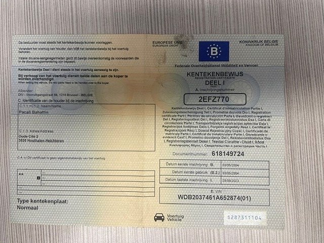 Personenwagen mercedes c180, type 203cl, variant r846k0, versie lhaaa402, ch.nr. wdb2037461a65287, bouwjaar 03-05-2004 (sleutel, alle boorddocumenten) (1) - afbeelding 19 van  40