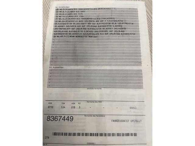 Personenwagen mercedes e220 cdi, type 211, variant u00cf0, variant tdaaa510, ch.nr. wdb2110061a407241, bouwjaar 23-09-2003 (sleutel, inschrijvingsbewijs deel i en gelijkvormigheidsattest) - afbeelding 22 van  30