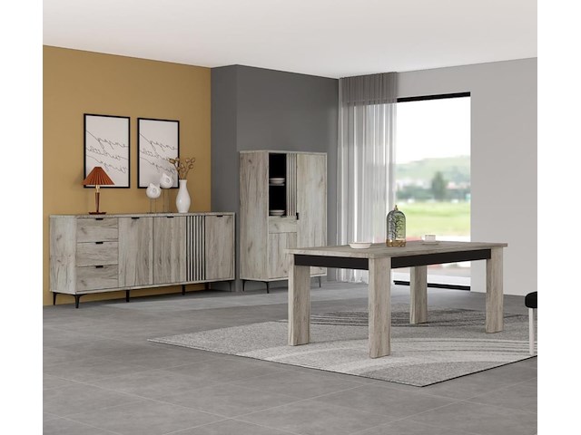 Peru vitrinekast 100 cm - afbeelding 2 van  2