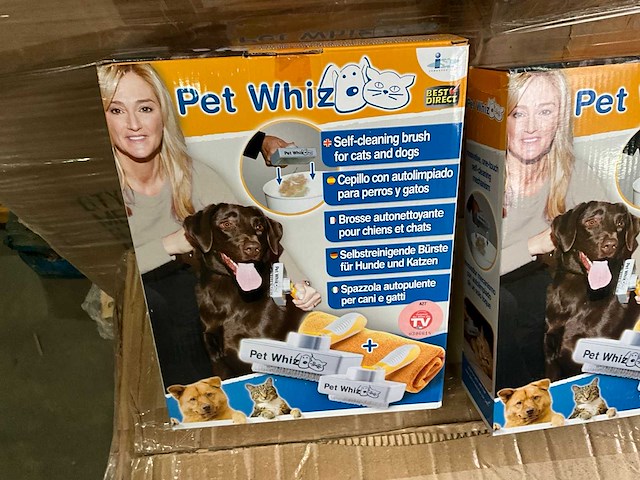 Pet whiz zelf reinigende borstel voor katten en honden (96x) - afbeelding 2 van  5