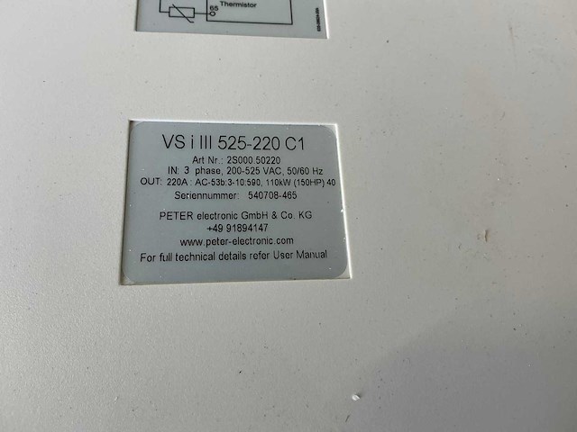 Peter electronic versistart i iii vs i iii 525-220 c1 frequentieregelaar - afbeelding 4 van  8