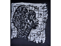 Peter klashorst - portret vii - acryl op zeildoek - 90x80 cm - 2007 - afbeelding 1 van  10