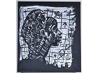 Peter klashorst - portret vii - acryl op zeildoek - 90x80 cm - 2007 - afbeelding 3 van  10