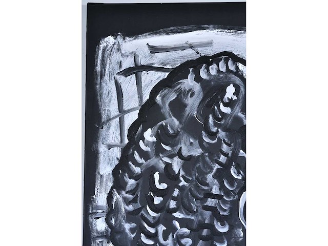 Peter klashorst - portret vii - acryl op zeildoek - 90x80 cm - 2007 - afbeelding 6 van  10