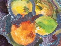 Peter rogiers (1967), 'd'après cézanne', 1998, acrylic and watercolour on paper 27.5 x 26 cm. (10.83 x 10.24 in.), frame: 48.5 x 36.5 cm. (19.08 x 14.36 in.)