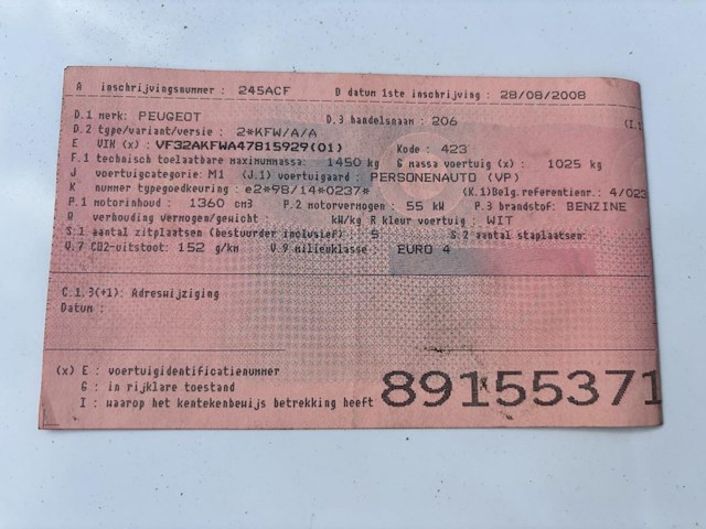 Peugeot 206, 2008 - afbeelding 22 van  29