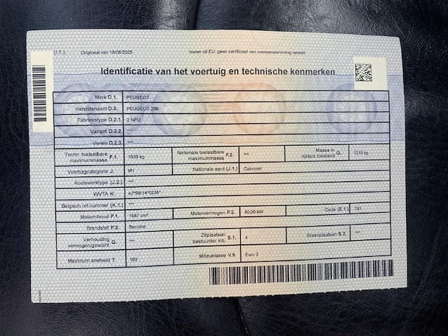Peugeot 206 cc - afbeelding 12 van  18