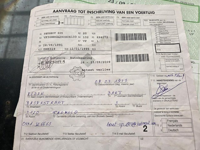 Peugeot 605, 1991 - afbeelding 13 van  15