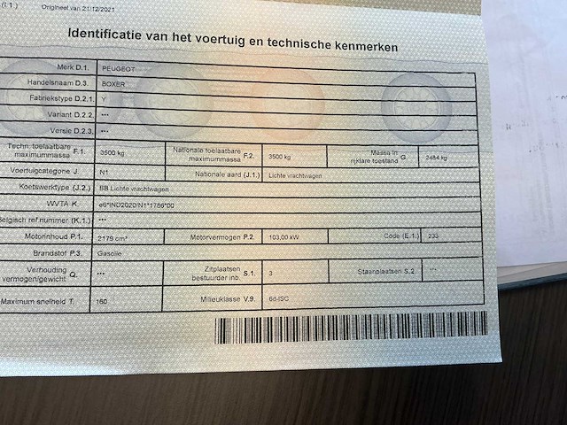 Peugeot boxer lichte vrachtwagen - afbeelding 5 van  15
