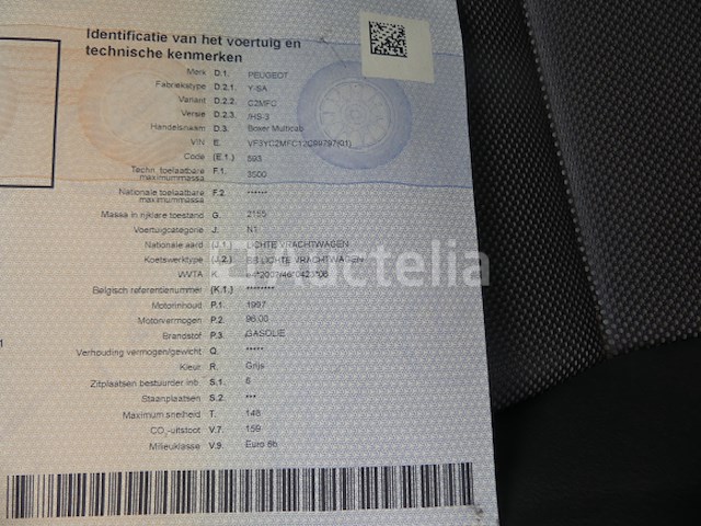 Peugeot boxer multicab bestelwagen (2016-150,527 km)(vin: vf3yc2mfc12c99797) - afbeelding 27 van  35