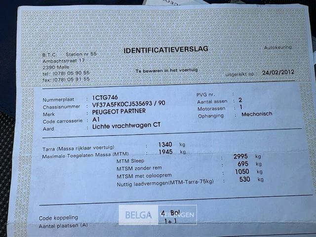 Peugeot partner lichte vrachtwagen - afbeelding 8 van  23