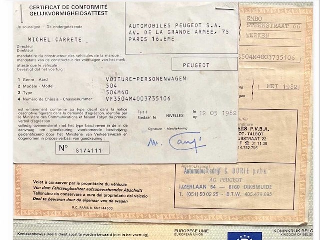 Peugeot sedan 504 oldtimer - afbeelding 16 van  23