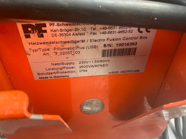 Pf polymatic plus usb elektrolas apparaat - afbeelding 6 van  6