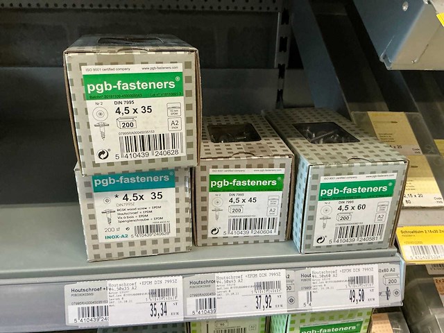 Pgb-fasteners partij houtschroeven - afbeelding 2 van  12