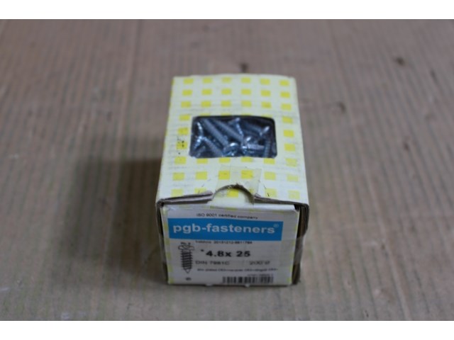 Pgbfast plaatschroef din 7981c-h ø4,80x25 zn/200 - afbeelding 1 van  3