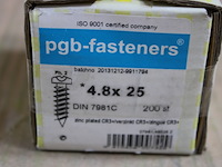 Pgbfast plaatschroef din 7981c-h ø4,80x25 zn/200 - afbeelding 2 van  3