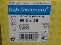 Pgbfast zeskanttapbout 8.8 din 933 m 6x25 zn/200 - afbeelding 1 van  2