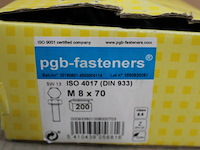 Pgbfast zeskanttapbout 8.8 din 933 m 8x70 zn/200 - afbeelding 1 van  2