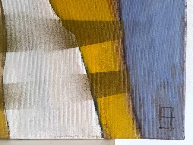 Philip vencken - abstract-figuratieve compositie - gemengde techniek met collage op doek - afbeelding 7 van  9