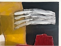Philip vencken - abstract-figuratieve compositie - gemengde techniek met collage op doek - afbeelding 5 van  9
