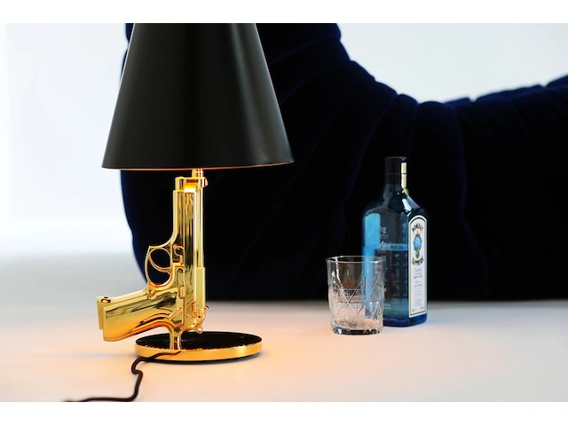 Philippe starck - tafellamp - "gun bedside lamp"- flos - italië - afbeelding 1 van  6