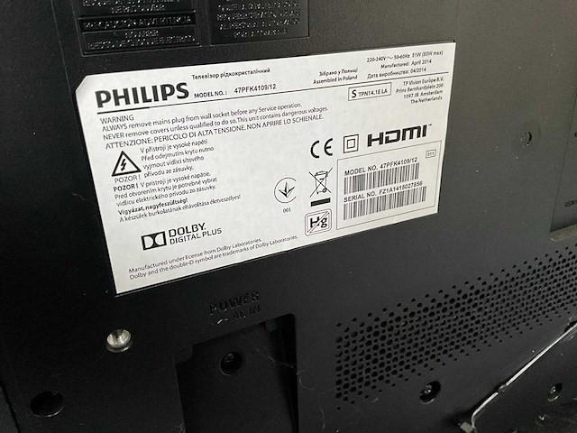 Philips 47 inch flatscreen tv - afbeelding 5 van  5