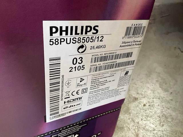 Philips 58pus8505/12 televisie - afbeelding 1 van  4