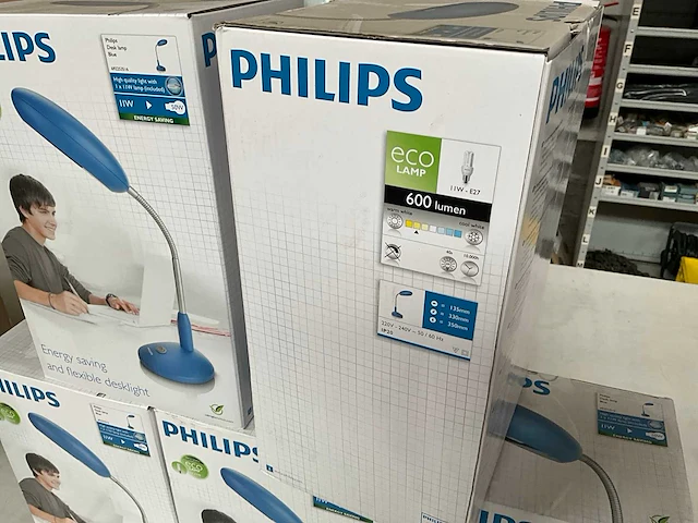Philips bureaulamp flexibel blauw (5x) - afbeelding 3 van  5