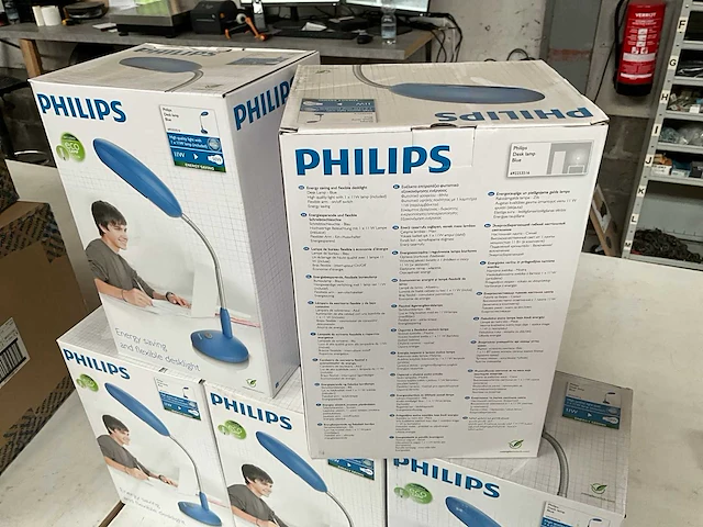 Philips bureaulamp flexibel blauw (5x) - afbeelding 4 van  5