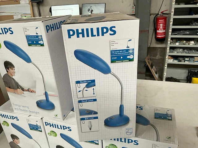 Philips bureaulamp flexibel blauw (5x) - afbeelding 5 van  5