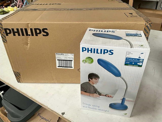 Philips bureaulamp flexibel blauw (8x) - afbeelding 1 van  5